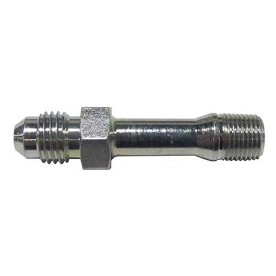 Fitting - Adapter - Straight - 4 AN Male to 1/8 in NPT Male - 2 in Long - Steel - Natural - Oil Pressure Fittings - Each