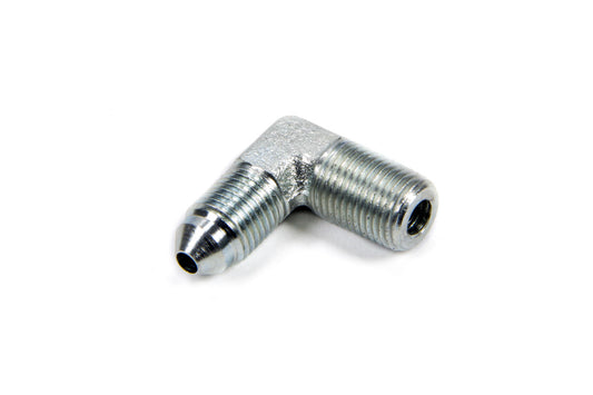 Fitting - Adapter - 90 Degree - 3 AN Male to 1/8 in NPT Male - Steel - Zinc Oxide - Each