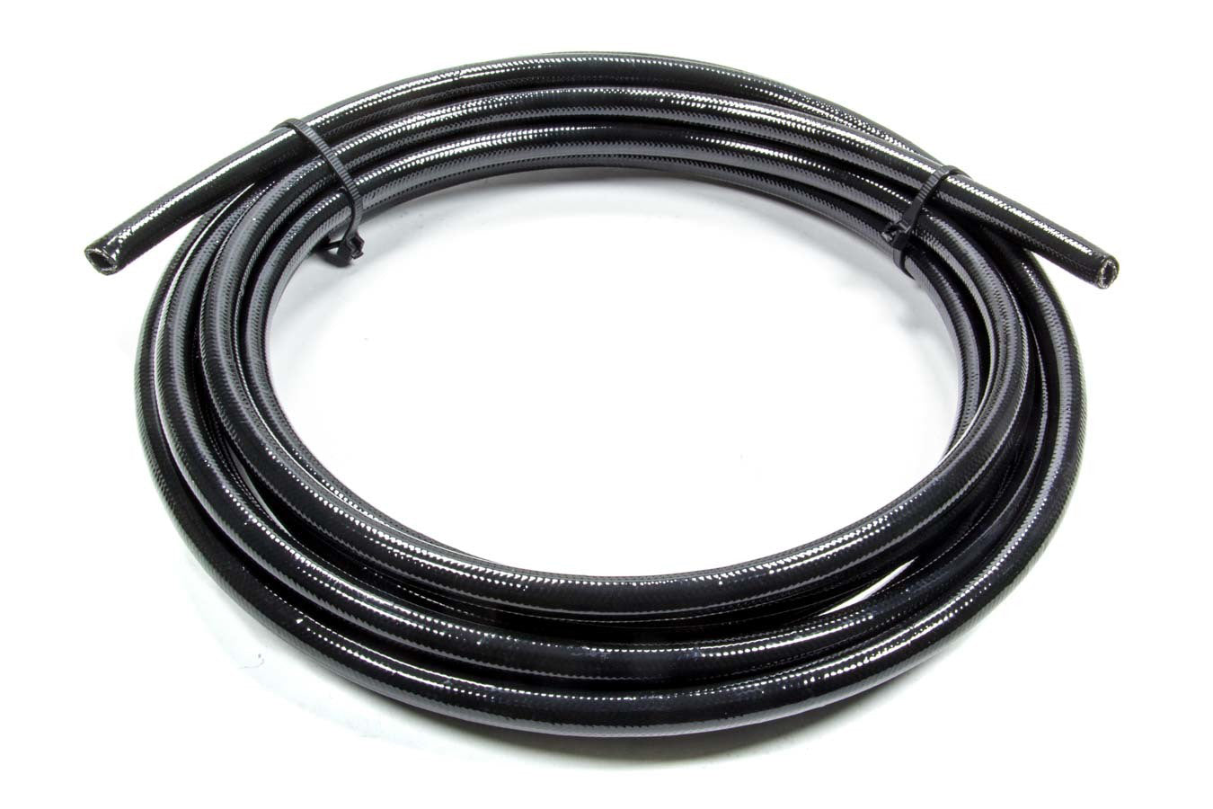 AN Hose Assembly - 20 ft Long - 4 AN Hose - Braided Stainless - Black Plastic Coated - PTFE - Each