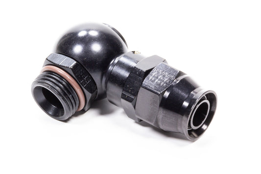 Fitting - Hose End - Banjo - Straight - 10 AN Hose to 6 AN Banjo - Aluminum - Black Anodized - Each