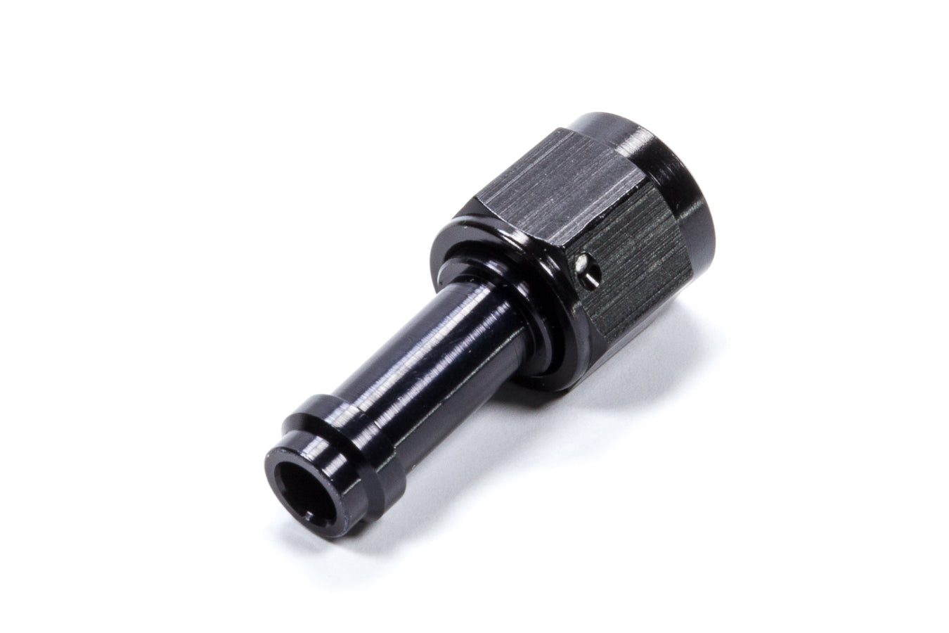 Fitting - Hose End - EZ Street - Straight - 6 AN Hose Barb to 6 AN Female - Aluminum - Black Anodized - Each