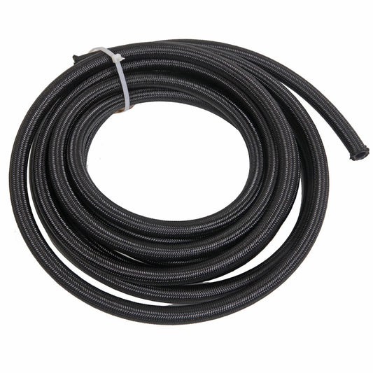 Hose - Premium Race Hose - 10 AN - 15 ft - Braided Nylon / Rubber - Black - Each