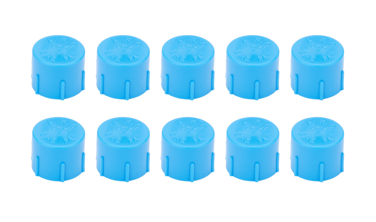 Fitting - Cap - 8 AN - Plastic - Blue - Set of 10