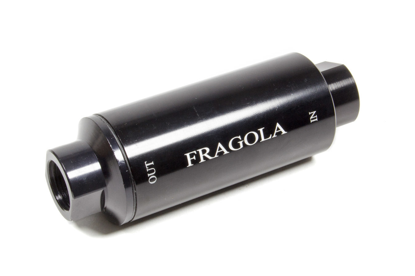 Fuel Filter - In-Line - 10 Micron - Paper Element - 10 AN Female Inlet - 10 AN Female Outlet - Aluminum - Black Anodized - Each