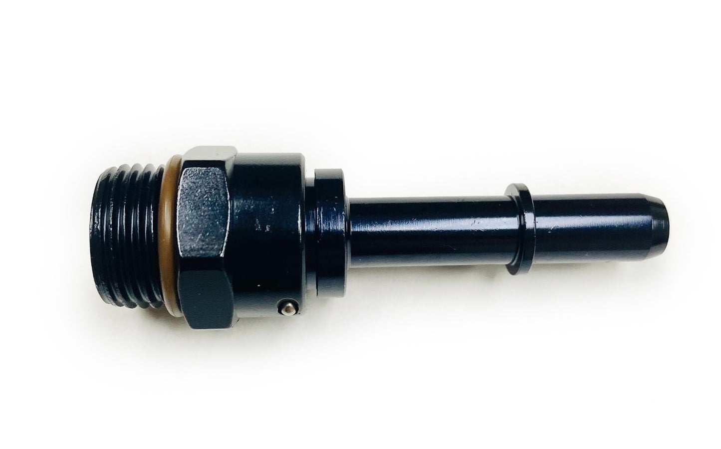 Fitting - Adapter - Straight - 6 AN Male O-Ring to 3/8 in Male Quick Disconnect - Aluminum - Black Anodized - Each