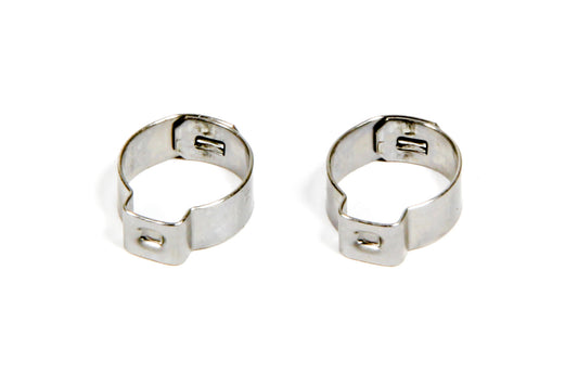 Hose Clamp - Band - Push Lock Clamp - 4 AN - Stainless - Natural - Pair