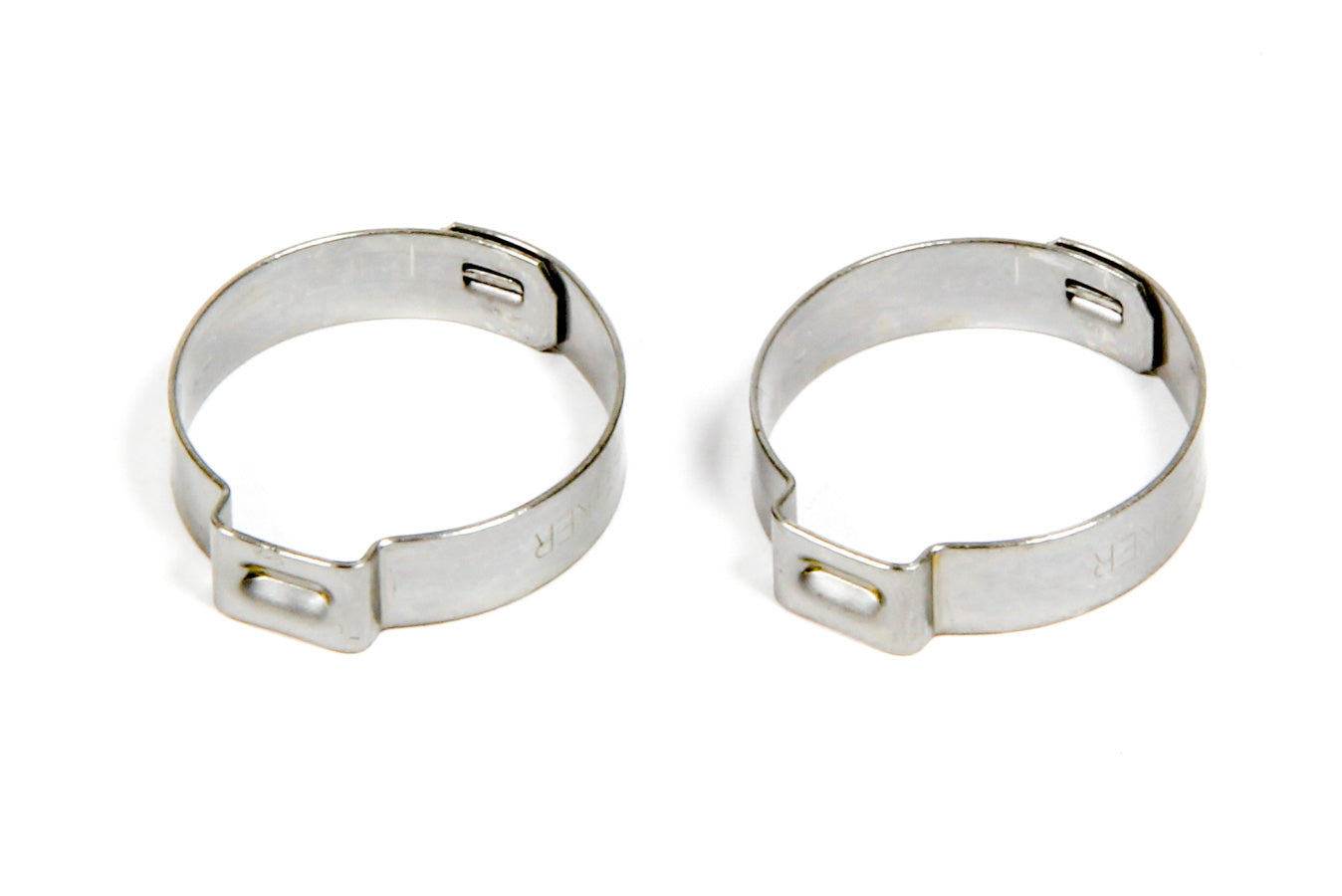 Hose Clamp - Band - Push Lock Clamp - 12 AN - Stainless - Natural - Pair