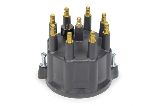 Distributor Cap - HEI Style Terminals - Brass Terminals - Screw Down - Small Cap - Black - Vented - Crane Billet Series - Various Applications V8 - Each