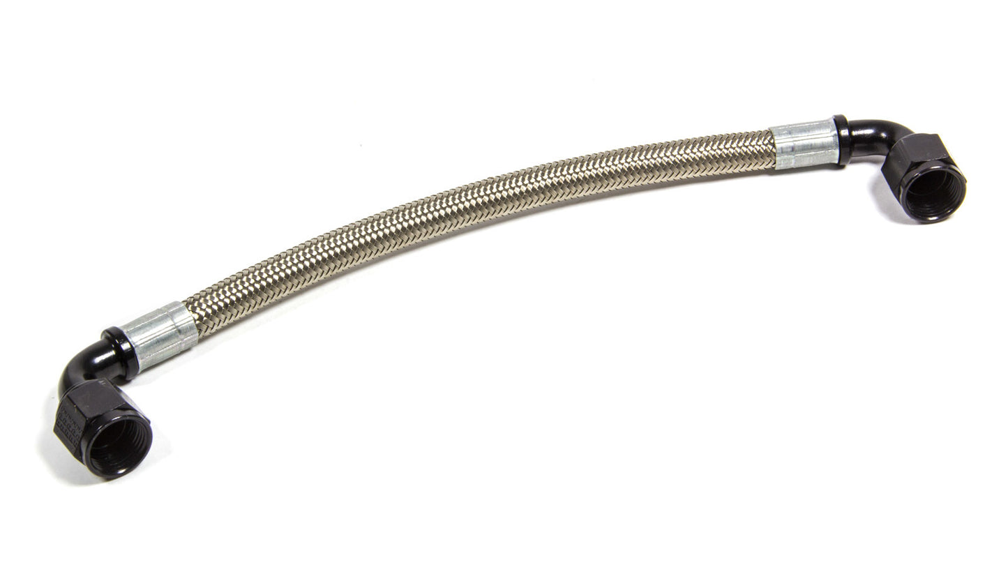Fuel Rail Crossover Line - 8 AN Braided Stainless - 90 Degree Hose Ends - Each