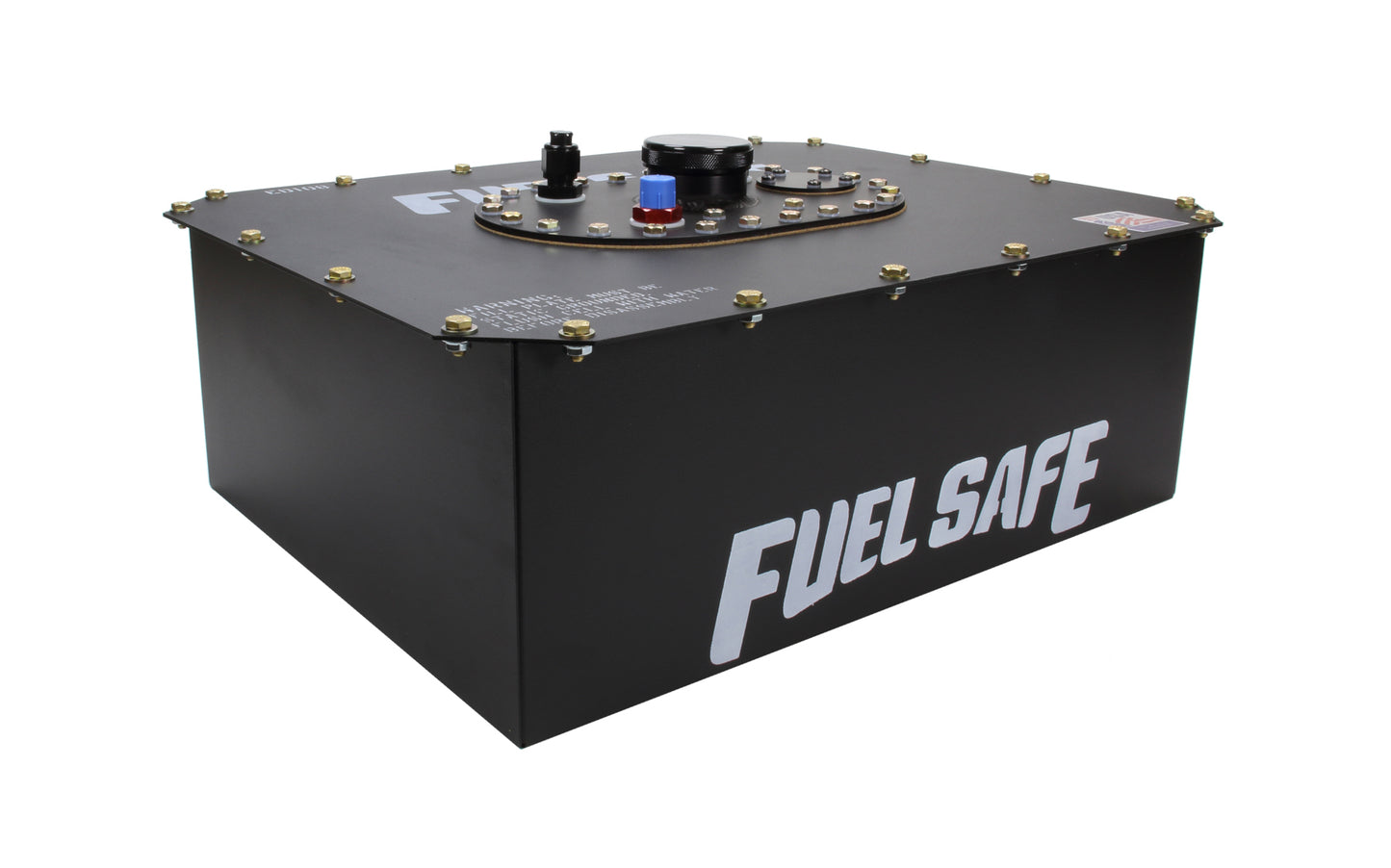 Fuel Cell and Can - Enduro Cell - 8 gal - 20.75 x 16 x 7.75 in Tall - 6 AN Male Outlet / Return - 8 AN Male Vent - Foam - Steel - Black Powder Coat - Each