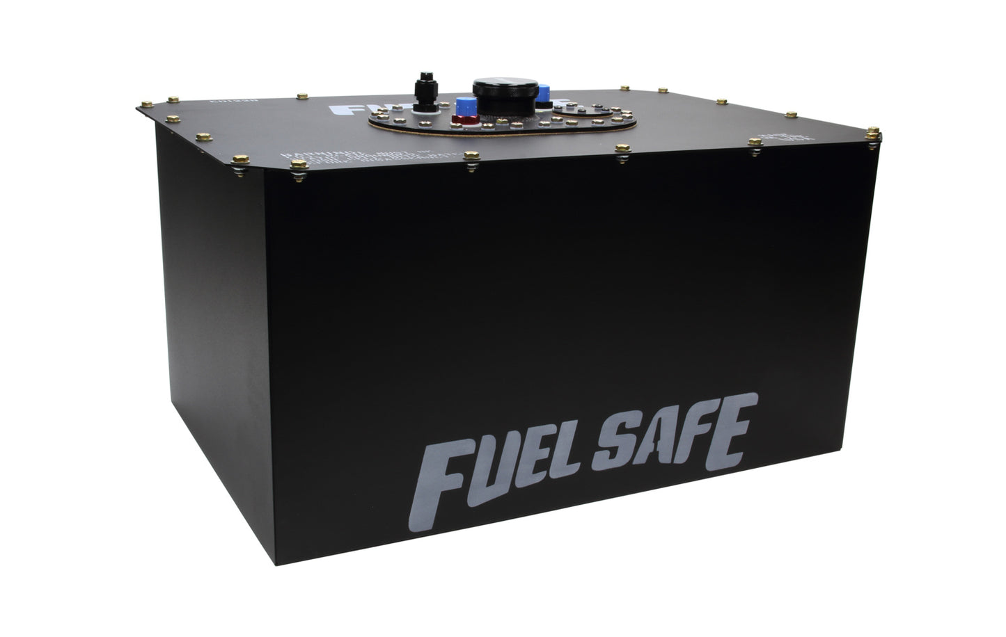 Fuel Cell and Can - Enduro Cell - 22 gal - 25.5 x 17.125 x 13.75 in Tall - 6 AN Male Outlet / Return - 8 AN Male Vent - Foam - Steel - Black Powder Coat - Each