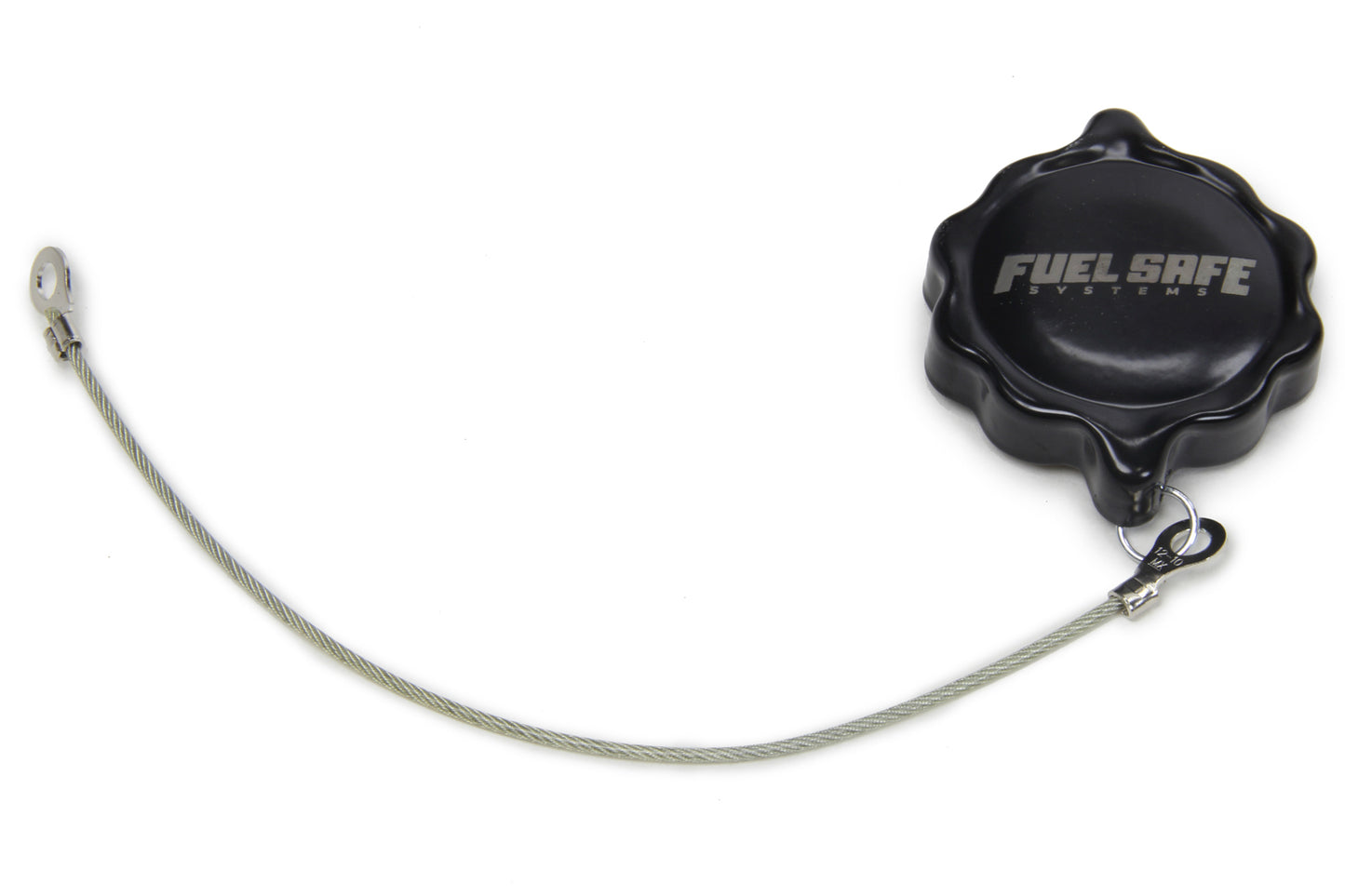 Fuel Cell Filler Cap - Twist Lock - 2-1/4 in OD - Aluminum - Black Powder Coat - Each