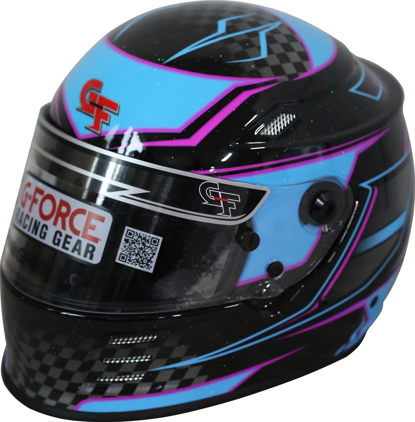 Helmet - Revo Graphics - Full Face - Snell SA2020 - Head and Neck Support Ready - Black / Blue - Large - Each