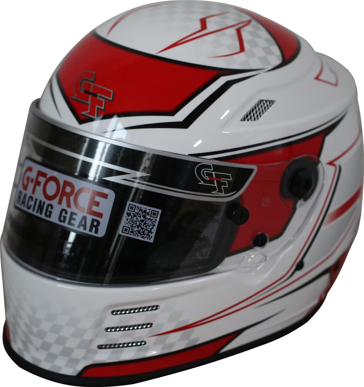 Helmet - Revo Graphics - Full Face - Snell SA2020 - Head and Neck Support Ready - White / Red - Small - Each
