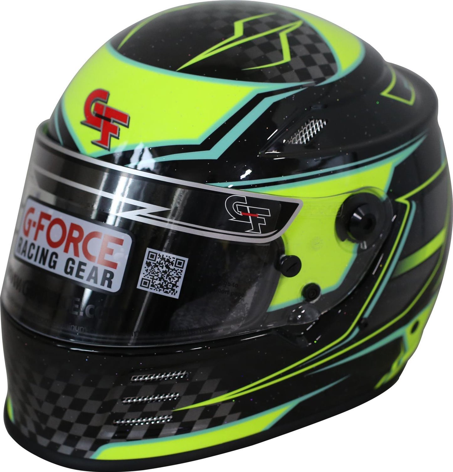 Helmet - Revo Graphics - Full Face - Snell SA2020 - Head and Neck Support Ready - Black / Yellow - X-Large - Each