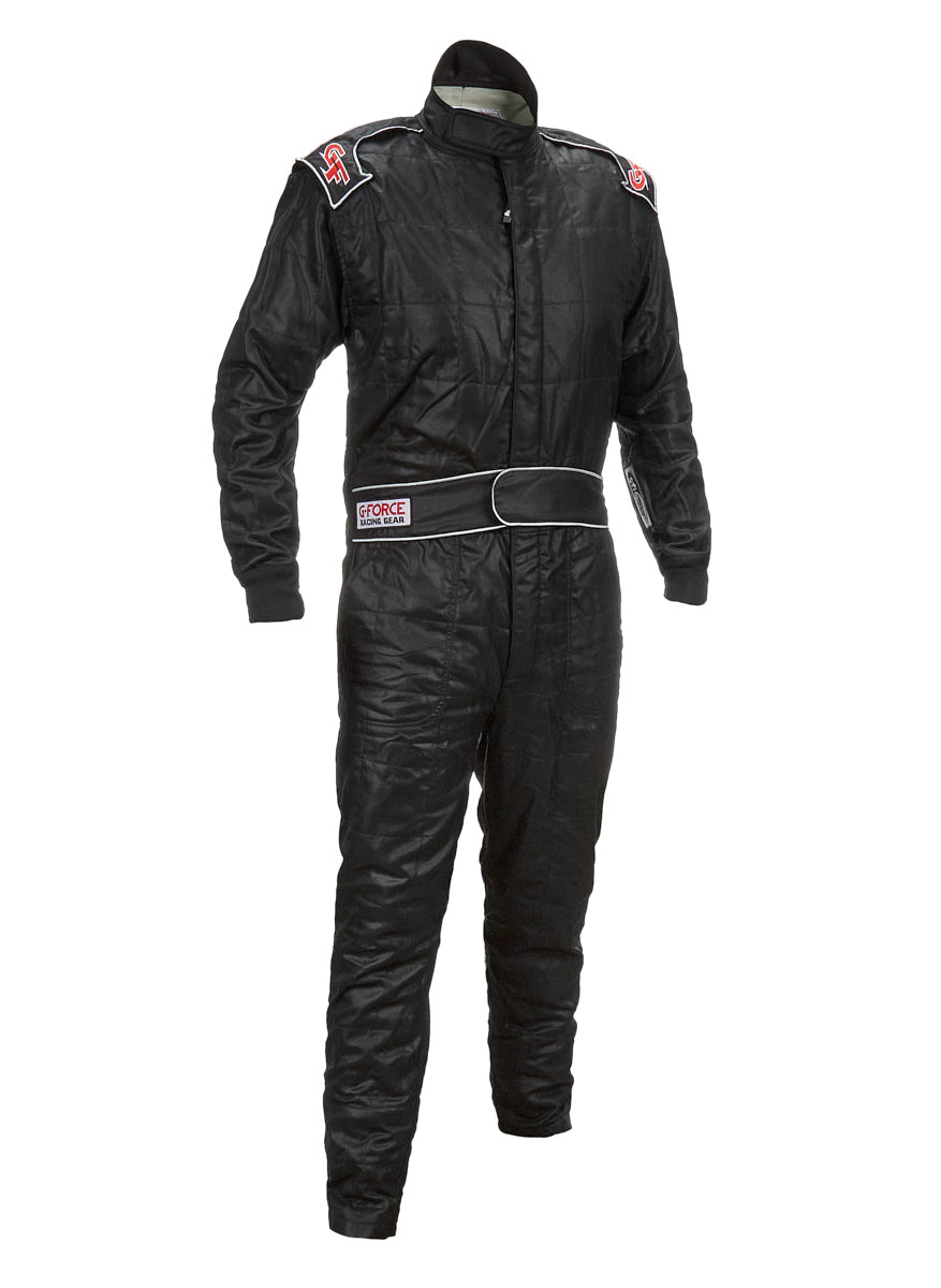 Driving Suit - G-Limit - 1-Piece - SFI 3.2A/5 - Multiple Layer - Fire Retardant Cotton / Nomex - Black - 3X-Large - Each