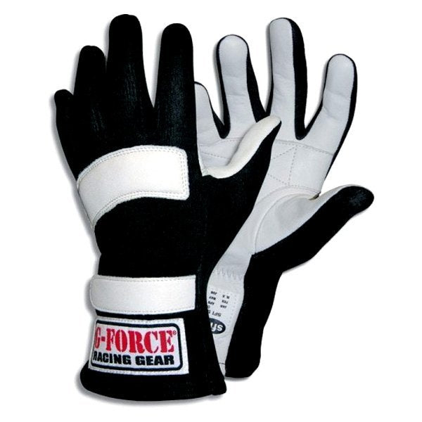 Driving Gloves - G5 RaceGrip - SFI 3.3/5 - Double Layer - Premium Nomex / Leather - Black - Youth Medium - Pair