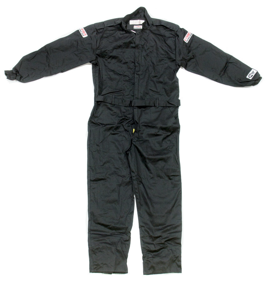 Driving Suit - GF125 - 1-Piece - SFI 3.2A/1 - Single Layer - Fire Retardant Cotton - Black - X-Large - Each