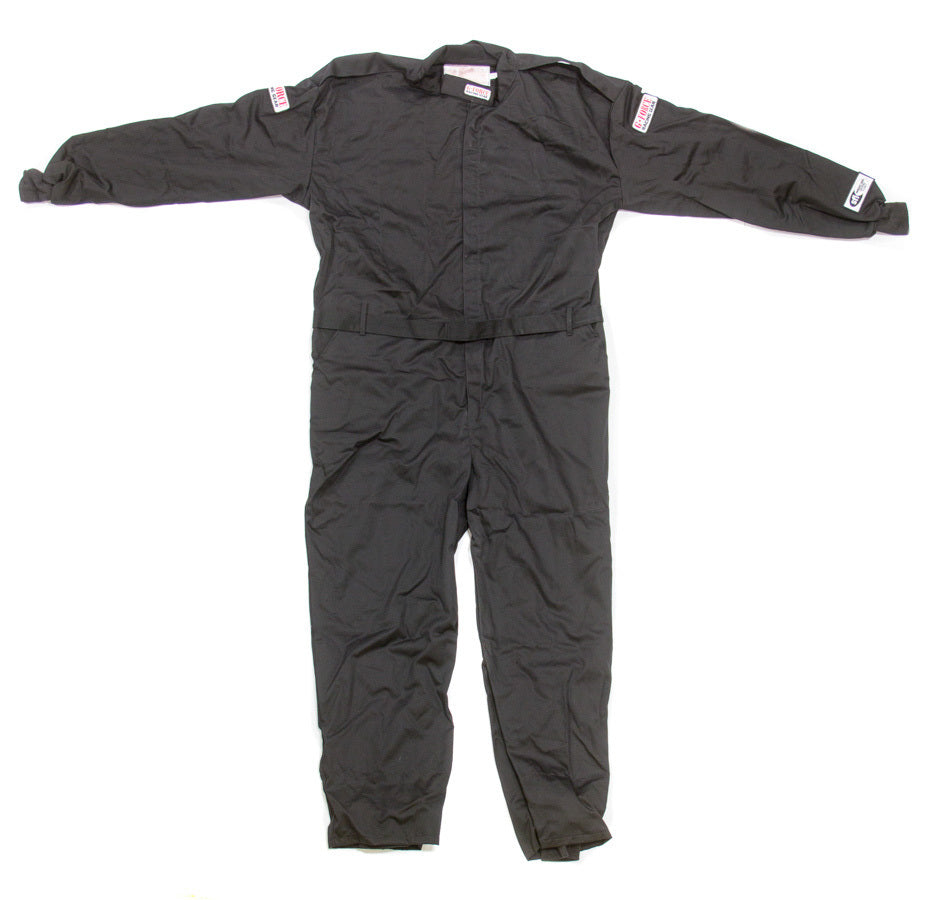 Driving Suit - GF125 - 1-Piece - SFI 3.2A/1 - Single Layer - Fire Retardant Cotton - Black - 3X-Large - Each