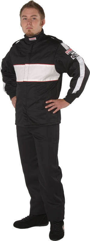 Driving Jacket - GF505 - SFI 3.2A/5 - Triple Layer - Fire Retardant Cotton / Nomex - Black / White - 3X-Large - Each