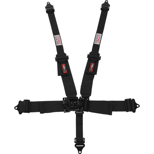 Harness - 5 Point - Latch and Link - SFI 16.1 - Pull Down Adjust - Bolt-On / Wrap Around - Individual Harness - Black - Kit