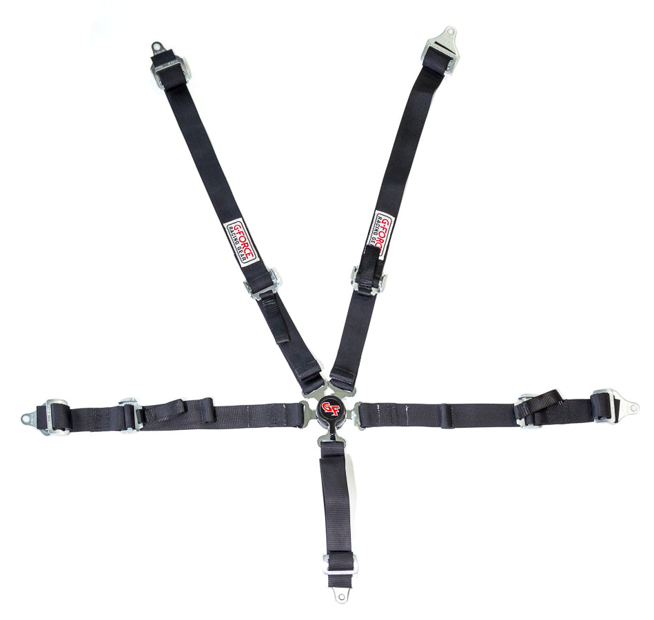 Harness - 5 Point - Camlock - SFI 16.1 - Pull up Adjust - Bolt-On - Individual Harness - Black - Junior - Kit