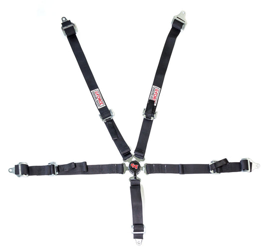 Harness - 5 Point - Camlock - SFI 16.1 - Pull up Adjust - Bolt-On - Individual Harness - Black - Junior - Kit