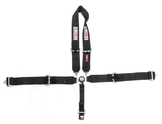 Harness - 5 Point - Camlock - SFI 16.1 - Pull Down Adjust - Bolt-On / Wrap Around - U-Type Harness - Black - Kit