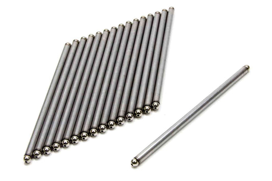 Pushrod - 7.122 in Long - 5/16 in Diameter - 0.060 in Thick Wall - Ball Ends - Steel - Set of 16