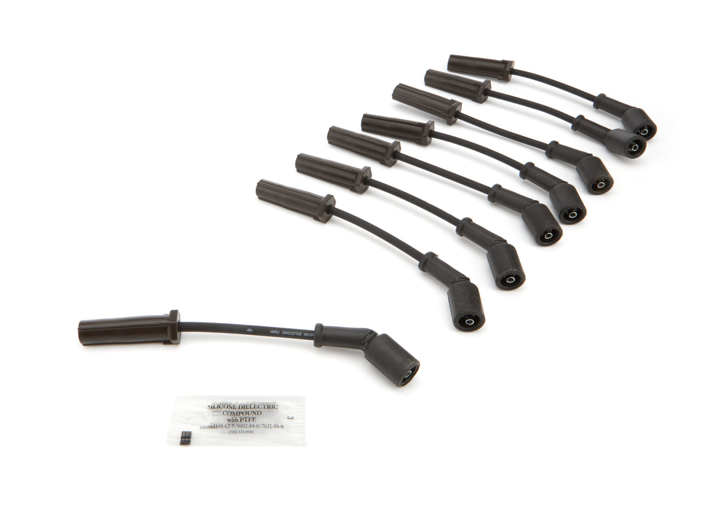 Spark Plug Wire Set - Spiral Core - 7 mm - Black - GM LS-Series - Kit