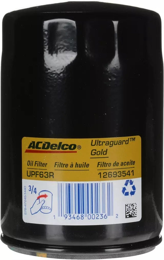 Oil Filter - Canister - Screw-On - 4.500 in Tall - 22 mm x 1.50 Thread - Steel - Black Paint - Various Applications - Each