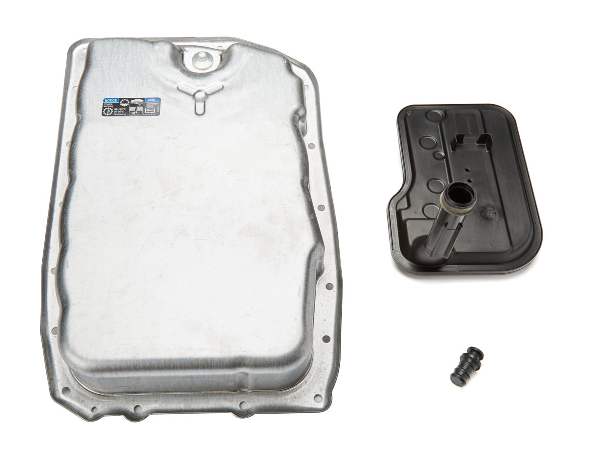 Transmission Pan - SuperMatic - Shallow Sump - Steel - Zinc Oxide - GM 6L80-E - Kit