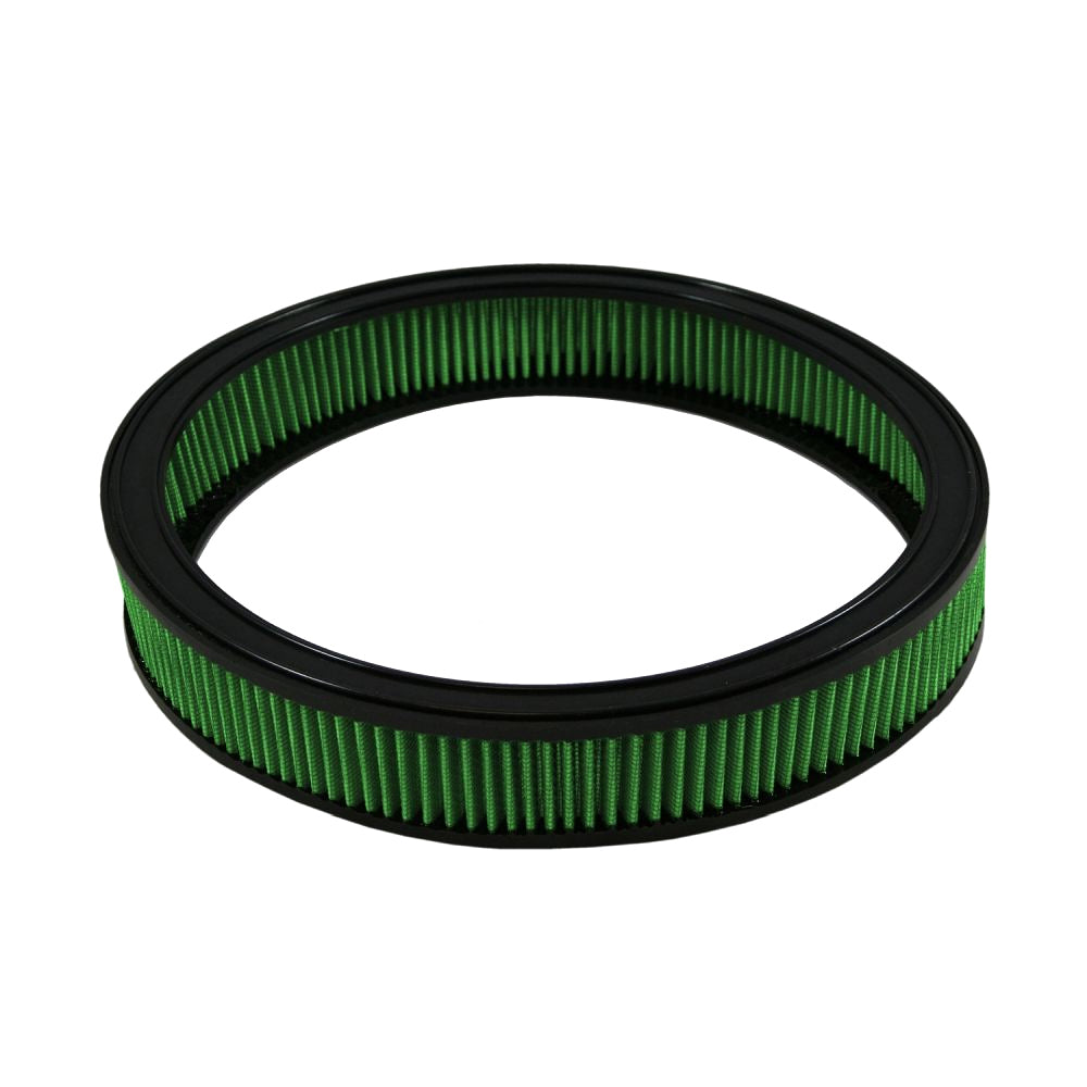 Air Filter Element - Round - 14 in Diameter - 2.31 in Tall - Reusable Cotton - Green - Ford Granada 1982-85 - Each