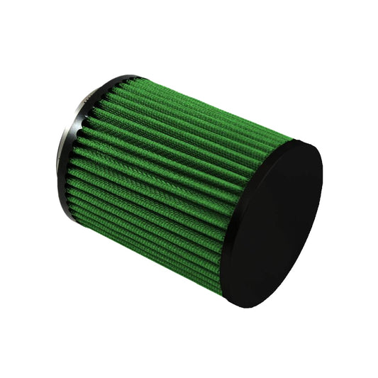 Air Filter Element - Clamp-On - Round - 4.75 in Diameter - 6.75 in Tall - 3 in Flange - Reusable Cotton - Green - Universal - Each