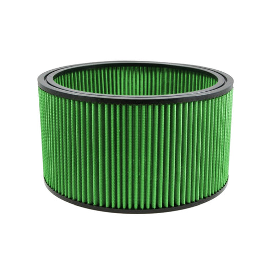 Air Filter Element - Round - 11 in Diameter - 6 in Tall - Reusable Cotton - Green - Universal - Each