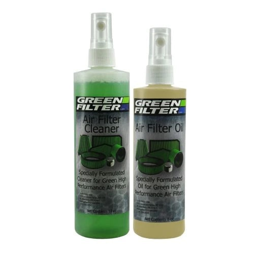 Air Filter Cleaner - 12 oz Pump Bottle Cleaner - 8 oz Pump Bottle Oil - Green Filters - Kit