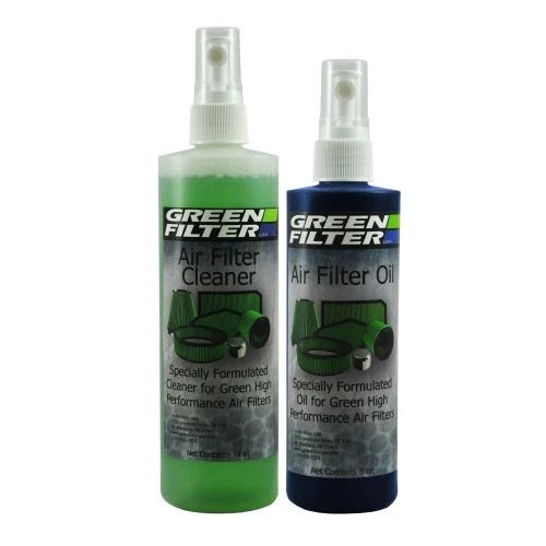 Air Filter Cleaner - 12 oz Pump Bottle Cleaner - 8 oz Pump Bottle Oil - Green Filters - Kit