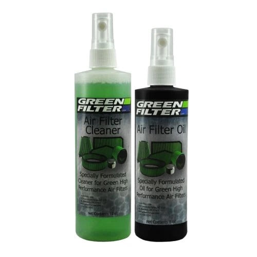 Air Filter Cleaner - 12 oz Pump Bottle Cleaner - 8 oz Pump Bottle Oil - Green Filters - Kit