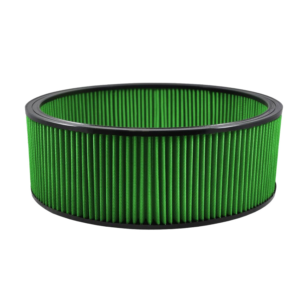 Air Filter Element - Round - 16.25 in Diameter - 7 in Tall - Reusable Cotton - Green - Universal - Each