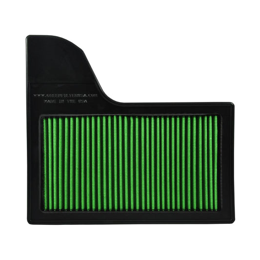 Air Filter Element - Panel - Reusable Cotton - Green - Ford Mustang 2015-21 - Each