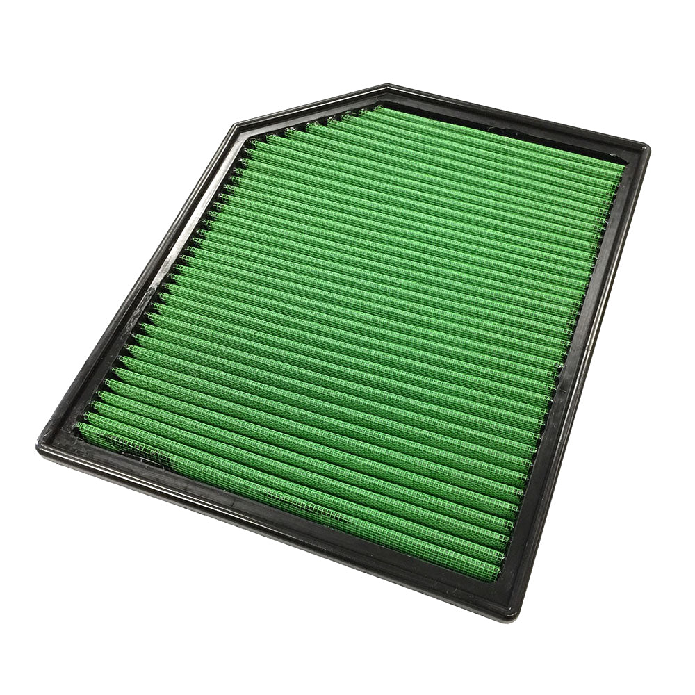 Air Filter Element - Panel - Reusable Cotton - Green - Dodge Durango / Jeep Grand Cherokee Trackhawk 2018-21 - Each