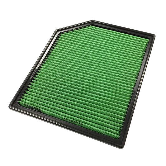 Air Filter Element - Panel - Reusable Cotton - Green - Dodge Durango / Jeep Grand Cherokee Trackhawk 2018-21 - Each