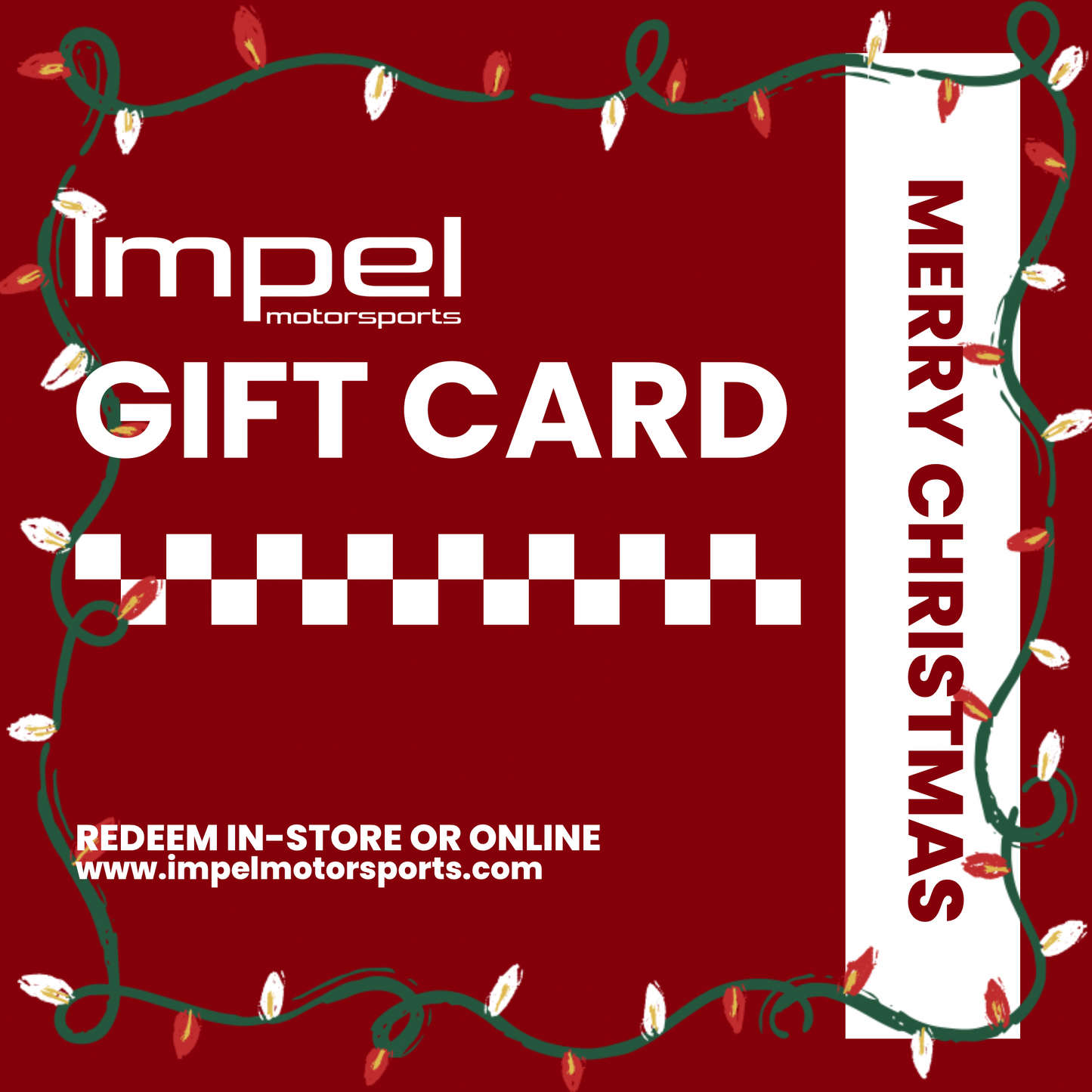Impel Motorsports "Merry Christmas” Gift Card