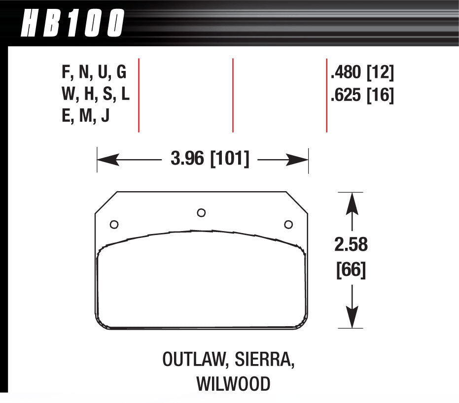 Brake Pads - HPS Compound - High Torque - Front - Wilwood Dynalite Calipers - Set of 4