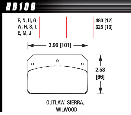 Brake Pads - DTC-60 Compound - High Torque - High Temperature - Wilwood Dynalite Calipers - Set of 4