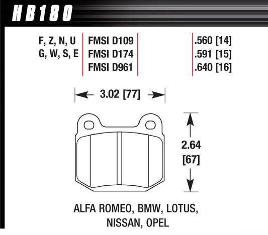 Brake Pads - HPS Compound - High Torque - Front - Various Applications - Set of 4