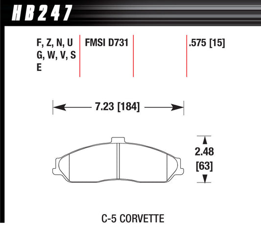 Brake Pads - HPS Compound - High Torque - Front - GM 1997-2013 - Set of 4