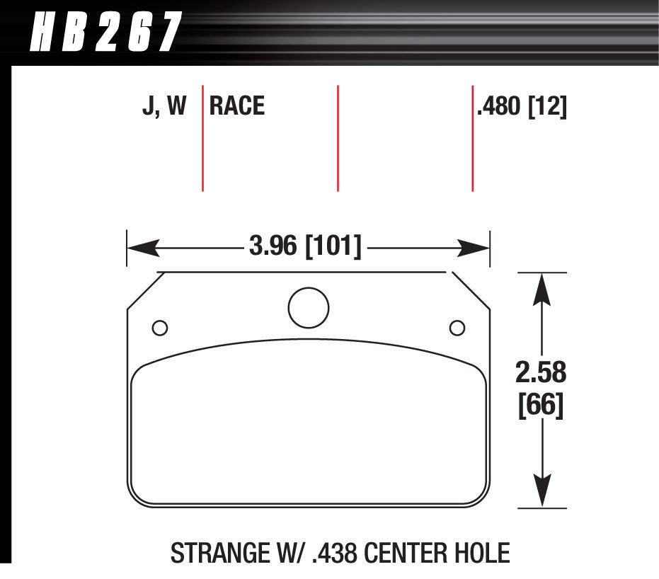 Brake Pads - DR-97 Compound - Drag Race - Strange 4 Piston - Set of 4