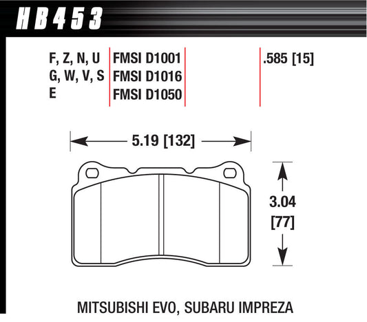 Brake Pads - HPS Compound - High Torque - Various Applications - Set of 4