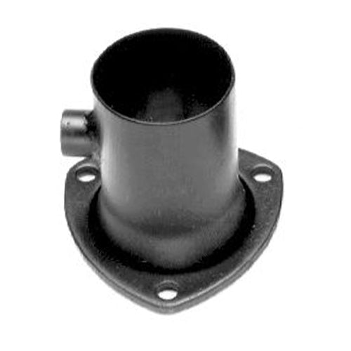 Collector Reducer - 3 in Inlet to 2-1/2 in OD Outlet - 3-Bolt Flange - Hardware Included - O2 Bung - Steel - Black Paint - Each